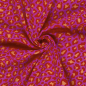 Preview: RESTSTÜCK 0,60m !!! - Musselin - Power Pink Safari - pink/rot/orange