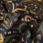 Preview: Viskose Satin - matt - Boho Paisley - navy