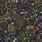 Preview: Viskose Satin - matt - Boho Paisley - navy