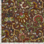 Preview: Viskose Satin - matt - Boho Paisley - brown