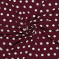 Preview: Viskosejersey - Espe Dots - bordeaux/white