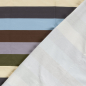 Preview: French Terry - Pablo Streifen - sand/schwarz/hellblau/braun