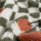 Preview: Teddy Plüsch - Cherry Check - offwhite/green