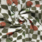 Preview: Teddy Plüsch - Cherry Check - offwhite/green