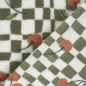 Preview: Teddy Plüsch - Cherry Check - offwhite/green