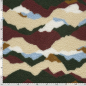 Preview: Teddy Plüsch - Mantelstoff - Mountain - bordeaux/green/sand