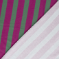 Preview: French Terry - Milo Streifen - fuchsia/grasgrün