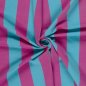 Preview: French Terry - Blockstreifen - fuchsia/türkis - by Fräulein von Julie
