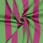 Preview: French Terry - Blockstreifen - grün/fuchsia - by Fräulein von Julie