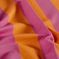 Preview: RESTSTÜCK 0,40m !!! - French Terry - Blockstreifen - orange/fuchsia - by Fräulein von Julie