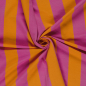 Preview: RESTSTÜCK 0,40m !!! - French Terry - Blockstreifen - orange/fuchsia - by Fräulein von Julie