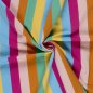 Preview: French Terry - Regenbogenstreifen - orange/fuchsia/grün - by Fräulein von Julie