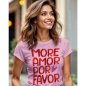 Preview: French Terry - Panel - More Amor - rosa/rot