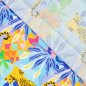 Preview: Baumwoll Popeline - Jungel - hellblau/gelb/blau - by Karina + Kind