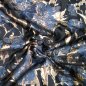 Preview: Jacquard gewebt - Prisca - mit metallic Effekt - dunkelblau/hellblau/gold