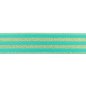 Preview: Gummiband - Streifen - Lurex gold - mint - 4cm