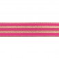Mobile Preview: Gummiband - Streifen - Lurex gold - pink - 4cm