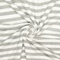 Preview: Ripp Viskosejersey - Centa Streifen - grey melange/ecru
