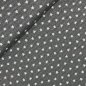 Preview: RESTSTÜCK 1,00m !!! - Bio Jacquard - Doubleface - Sterne - A32/01 - carbon/weiß - Albstoffe