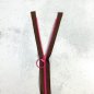 Preview: Reißverschluss - nicht teilbar - 20 cm - bicolour - braun/fuchsia