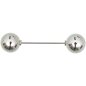 Preview: Zwei Perlen Pin - silber - 60mm