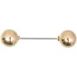 Preview: Zwei Perlen Pin - gold - 60mm