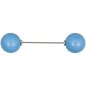Preview: Zwei Perlen Pin - blau - 60mm