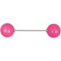 Preview: Zwei Perlen Pin - neon pink - 60mm