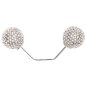 Preview: Zwei Perlen Pin - strass - 65mm