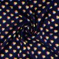 Preview: RESTSTÜCK 1,10m !!! - Viskose Twill - hot choc - navy - Cozy Cabin - Hamburger Liebe