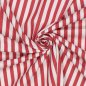 Preview: Baumwolle Denim - Laurent Streifen - rot/naturweiß