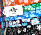 Preview: RESTSTÜCK 1,70m !!! - Bio Baumwoll Satin - Fiori - Col. 01 orange - Al Lago - Hamburger Liebe - Albstoffe