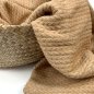 Preview: Viskose Strick - Angora Touch Jacquard - hellbraun meliert