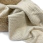 Preview: RESTSTÜCK 0,80m !!! - Viskose Strick - Angora Touch Jacquard - sand meliert