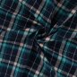Preview: Baumwoll Flanell - Karo - petrol