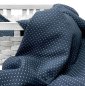 Preview: RESTSTÜCK 50cm !!! - Baumwoll Jacquard - Lina Stripes - navy