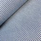 Preview: RESTSTÜCK 0,60m !!! - Baumwolle - Jeans - Streifen - mittelblau