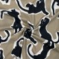 Preview: Baumwoll Popeline - Jaguar - beige/black