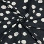 Preview: RESTSTÜCK 1,0m !!! - Baumwoll Seersucker - Dots - black
