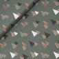 Preview: Baumwolle Popeline - Christmas Forest - khaki