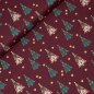 Preview: Baumwolle Popeline - Christmas Trees - bordeaux