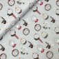 Preview: Baumwolle Popeline - Christmas Wreath - hellgrau