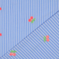 Preview: RESTSTÜCK 0,40m !!! - Bauwolle - Embroidery Maris Streifen - hellblau