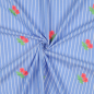 Preview: RESTSTÜCK 0,40m !!! - Bauwolle - Embroidery Maris Streifen - hellblau