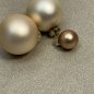 Preview: Baumwolle beschichtet - Glitzer beige