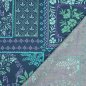 Preview: Baumwollsatin - matt - Rosika - petrol