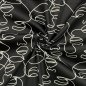 Preview: Baumwollstretch - Faces - black