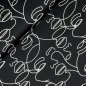 Preview: Baumwollstretch - Faces - black