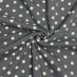 Preview: Bio Baumwoll Strick - Punkte - grau/natur