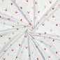 Preview: RESTSTÜCK 0,60m !!! - Bio Jersey - Herzchen - white